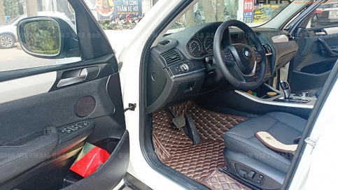 Thảm lót sàn ô tô 5D 6D BMW X1: Bảo hành tới 5 năm, thiết kế riêng theo form xe che phủ sàn xe tới 90%